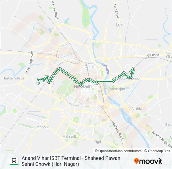 73 Bus Line Map