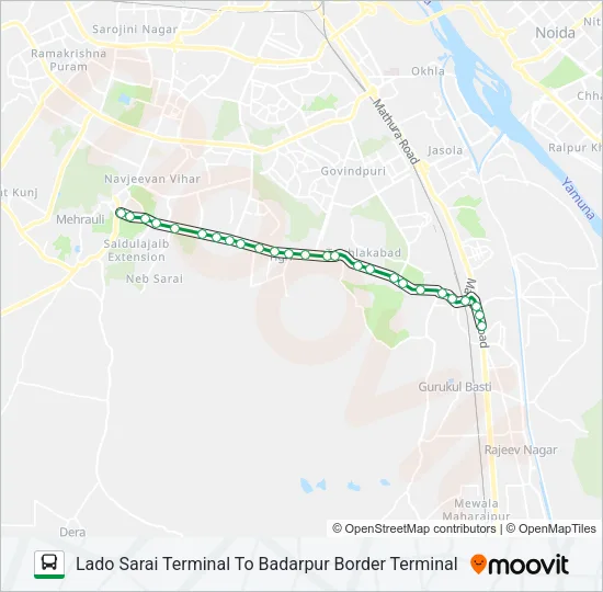 34A Bus Line Map
