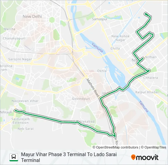 34A Bus Line Map