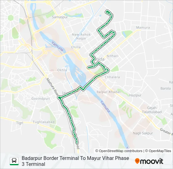 34A Bus Line Map