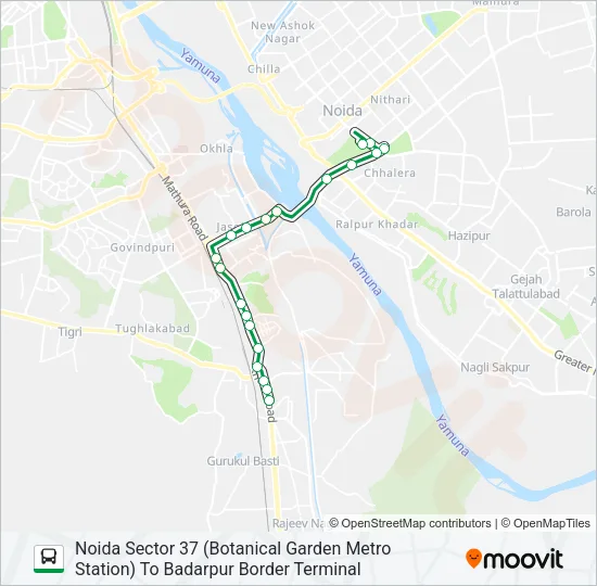 34A Bus Line Map