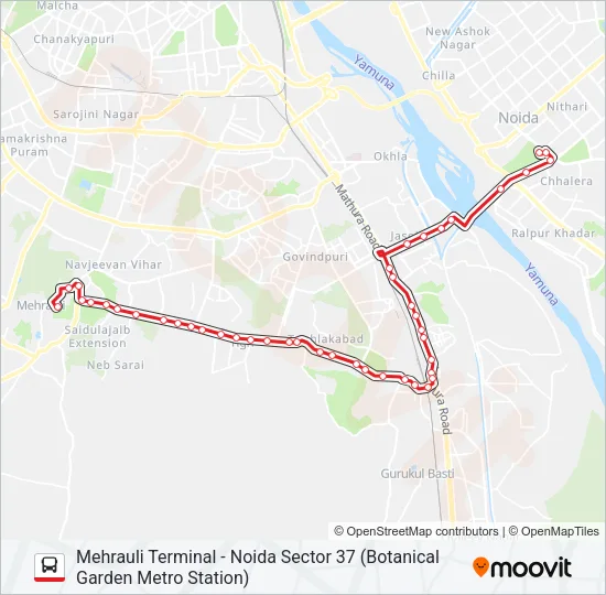 34 Bus Line Map