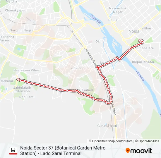 34 Bus Line Map