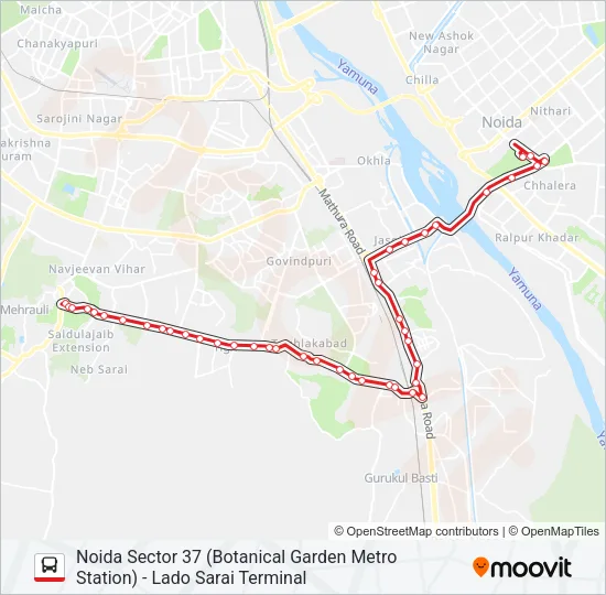 34 Bus Line Map