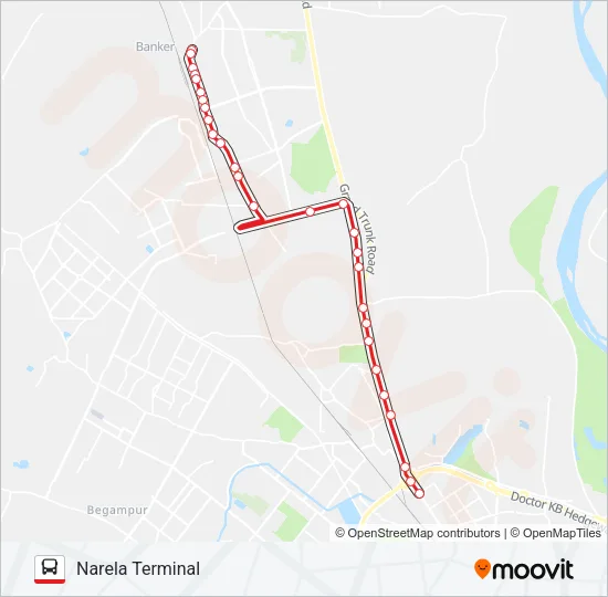 103 Bus Line Map