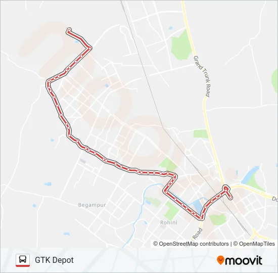 113EXT Bus Line Map
