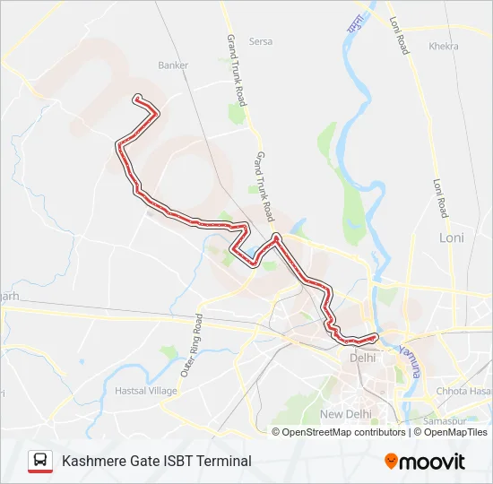 113EXT Bus Line Map