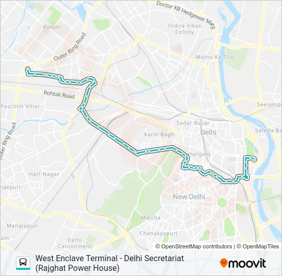 85EXT Bus Line Map