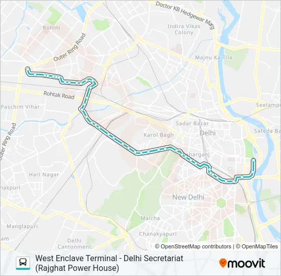 85EXT Bus Line Map