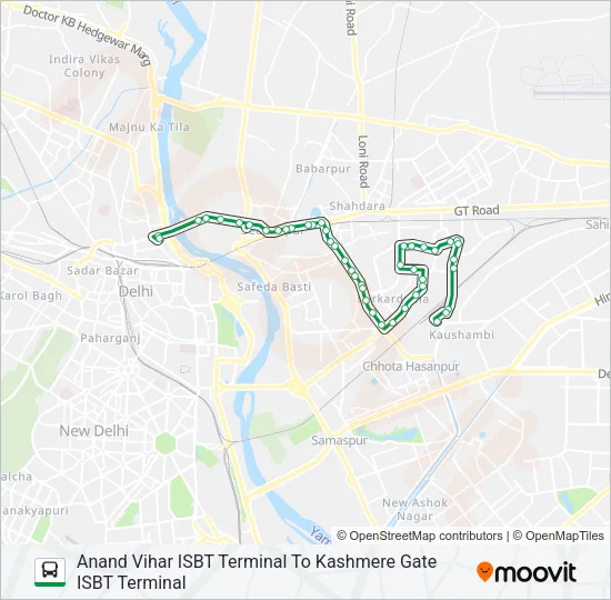 202A Bus Line Map