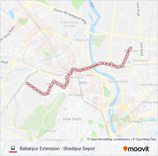 218 Bus Line Map