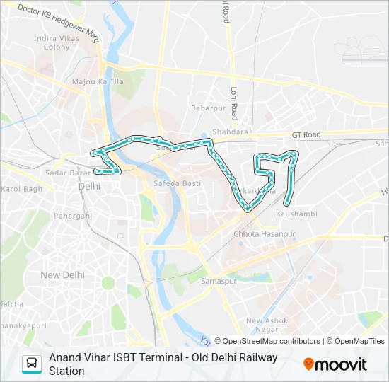 202A Bus Line Map