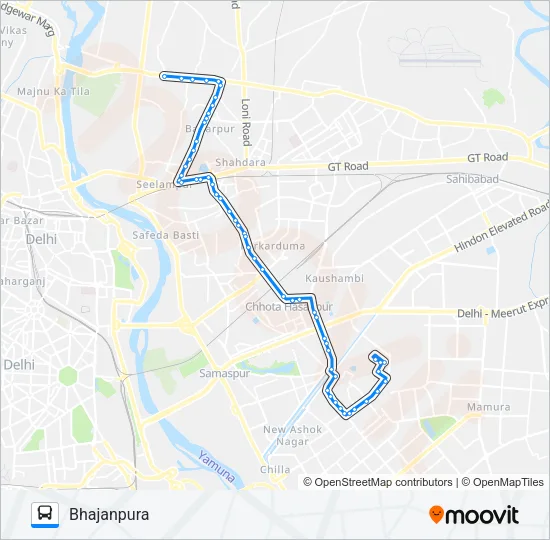 206A Bus Line Map