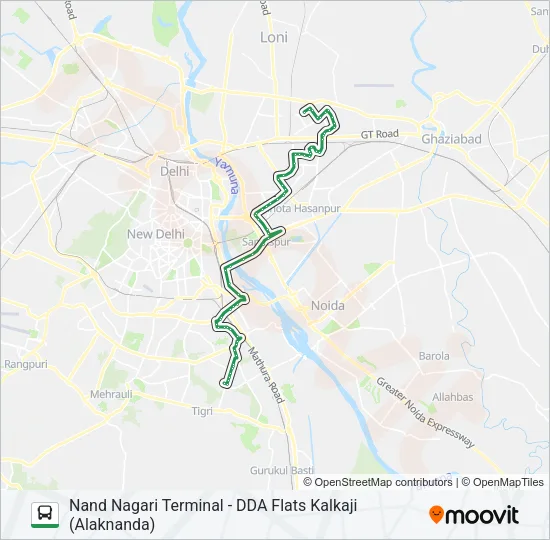 243 Bus Line Map