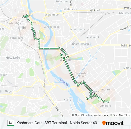 347 Bus Line Map