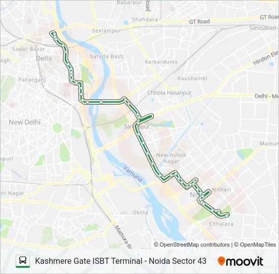 347 Bus Line Map