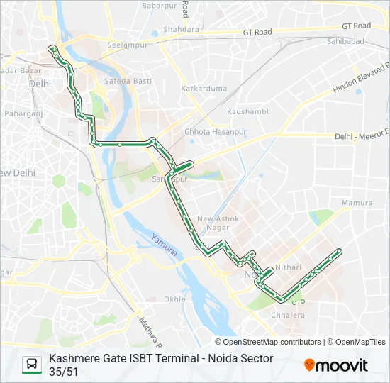 347 Bus Line Map