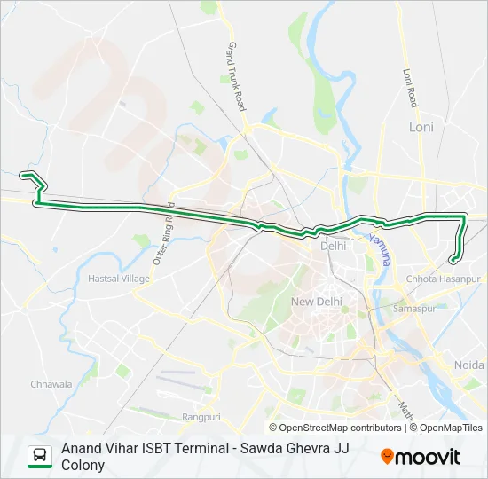 236EXT Bus Line Map