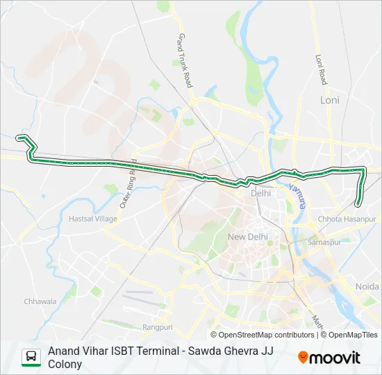236EXT Bus Line Map