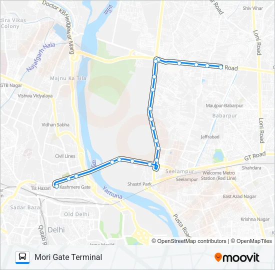 253 Bus Line Map