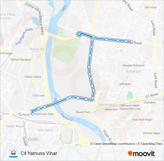 253 Bus Line Map