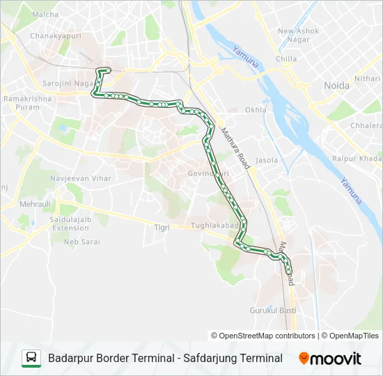433 Bus Line Map