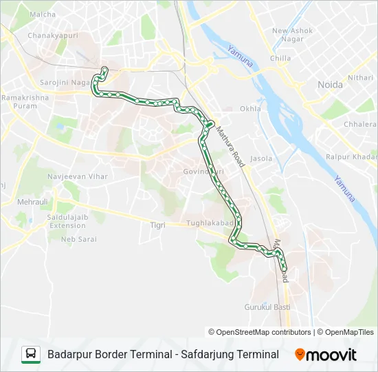 433 Bus Line Map