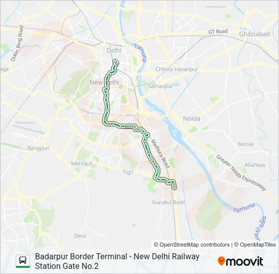 433 Bus Line Map
