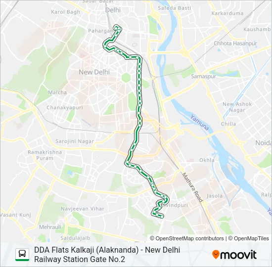 445 Bus Line Map