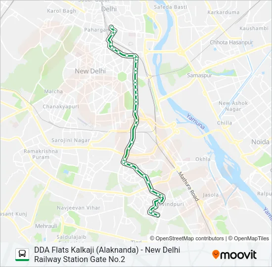 445 Bus Line Map