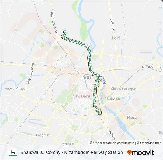 447 Bus Line Map
