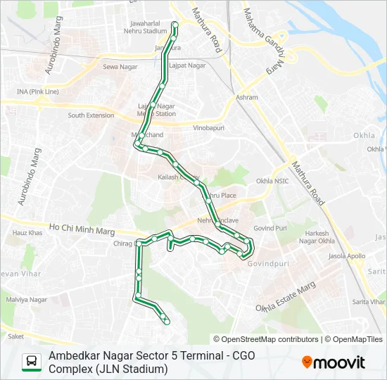 449 Bus Line Map