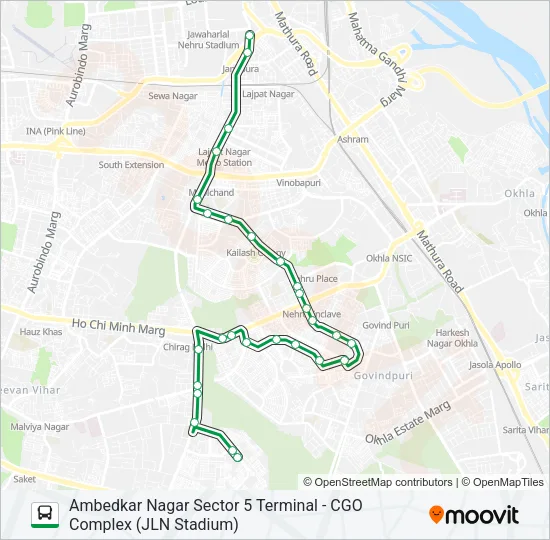 449 Bus Line Map