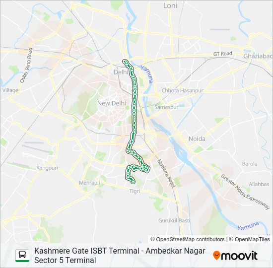 449 Bus Line Map
