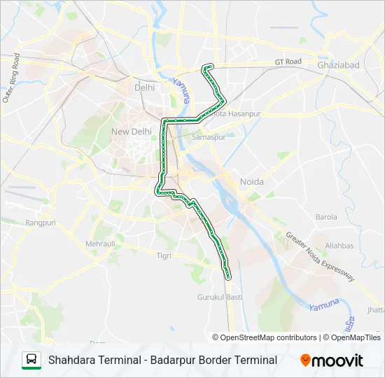 418A Bus Line Map