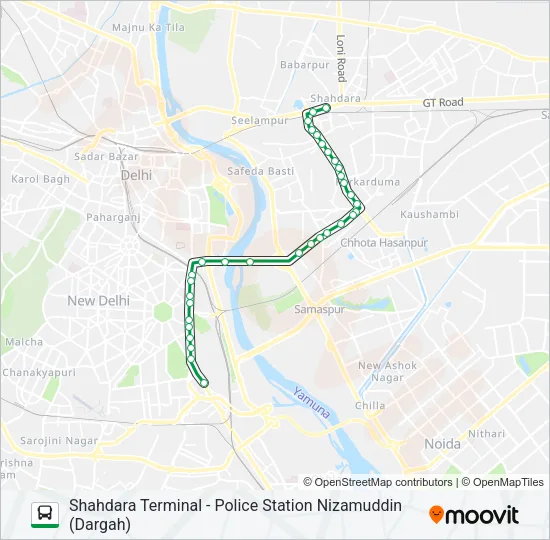 418A Bus Line Map