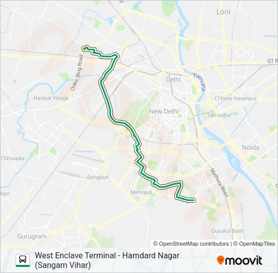 448A Bus Line Map