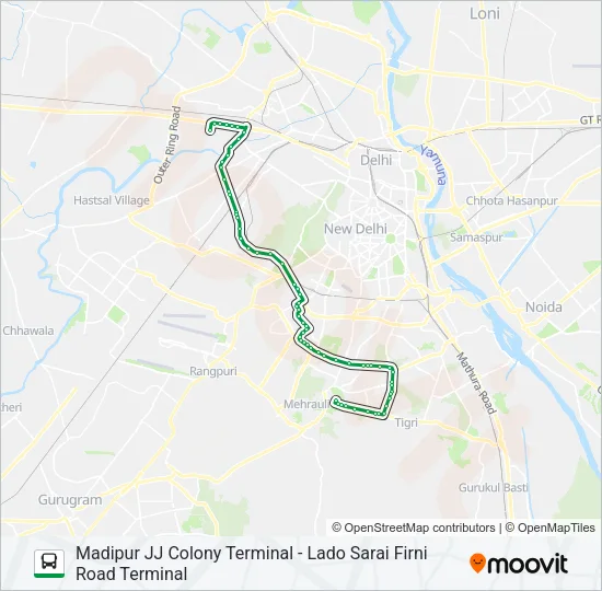 448B Bus Line Map