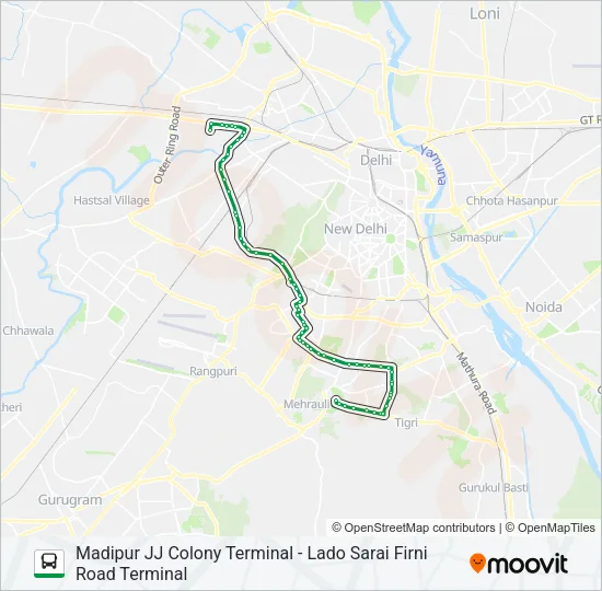 448B Bus Line Map