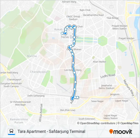 540 Bus Line Map