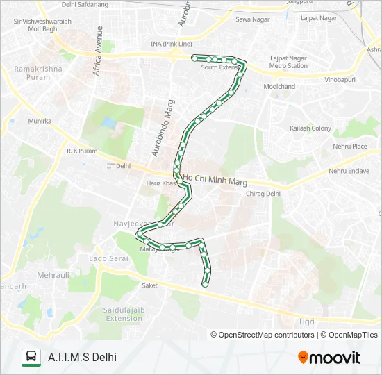 500 Bus Line Map