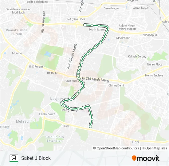 500 Bus Line Map