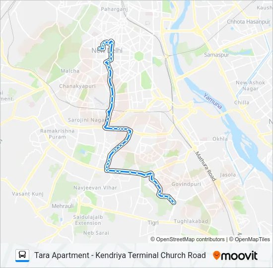 540 Bus Line Map