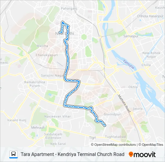 540 Bus Line Map