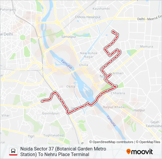 493 Bus Line Map
