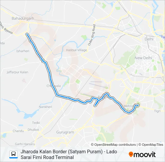 539A Bus Line Map