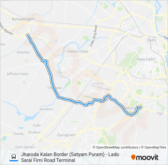 539A Bus Line Map