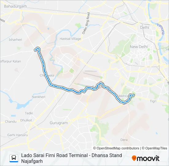 539A Bus Line Map