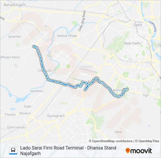 539A Bus Line Map