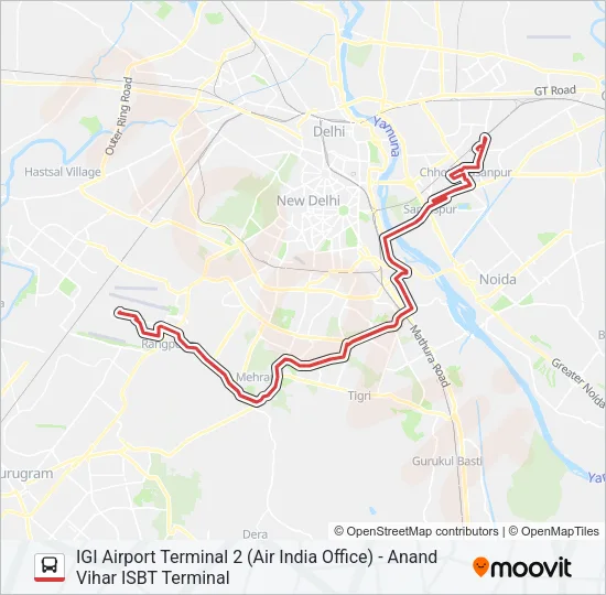 534A Bus Line Map